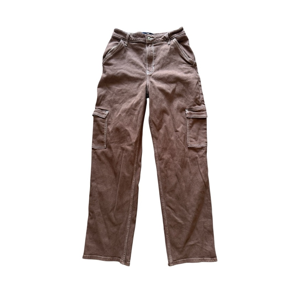 Hollister Brown Cargo Trendy Denim Pants